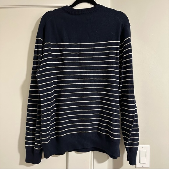 Brooks Brothers blue and white stripe sweater size large - Picture 3 of 4